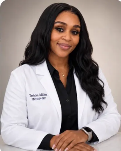 Tericka Miller, board-certified Psychiatric Mental Health Nurse Practitioner